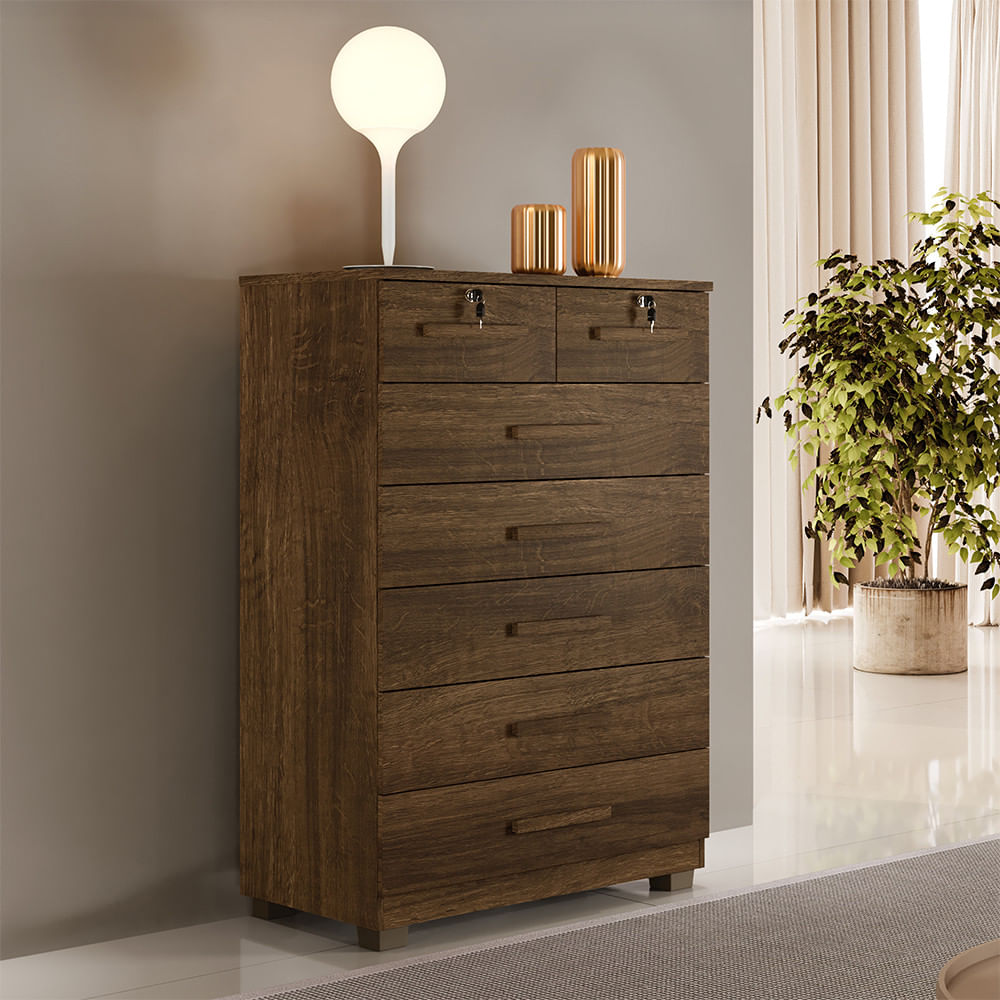 Cômoda 7 Gavetas Com Pés Barcelona Benetil