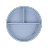 Prato De Silicone Azul Com Divisórias E Design