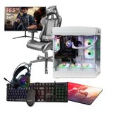 Pc Gamer Completo Ryzen 5 5500, 16gb 3200mhz, (rtx 4060 8gb), Ssd 480gb M.2, 600w 80 Plus, Monitor 24 165hz, Cadeira - Nli88048 U Unica Unica