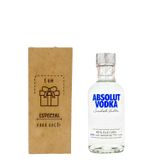Kit Presente Vodka Absolut Garrafa 200ml