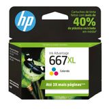 Cartucho Hp 667 Xl Colorido - 3ym80ab