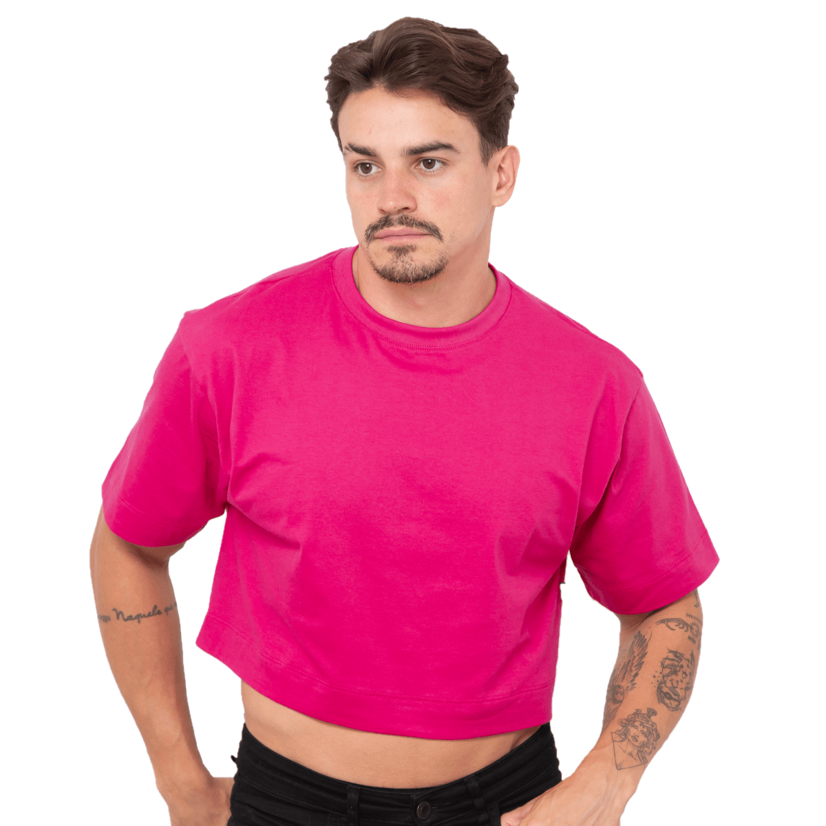 Cropped Oversized Masculino Pink - Jwilas Streetwear