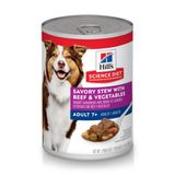 Comida Úmida Para Cães Hill&#39;s Science Diet, Ensopado De Carne Bovina Para Adultos Com Mais De 7 Anos, 380 Ml X 12