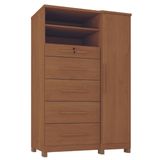 Cômoda Com Sapateira E Cabideiro Multiuso 5 Gavetas 1 Porta Imperial Zanzini