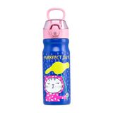 Garrafa Termica Com Tampa Anti Vazamento E Bico Flexivel Maxprint Gatinhos Aco Inox 550ml 109000047
