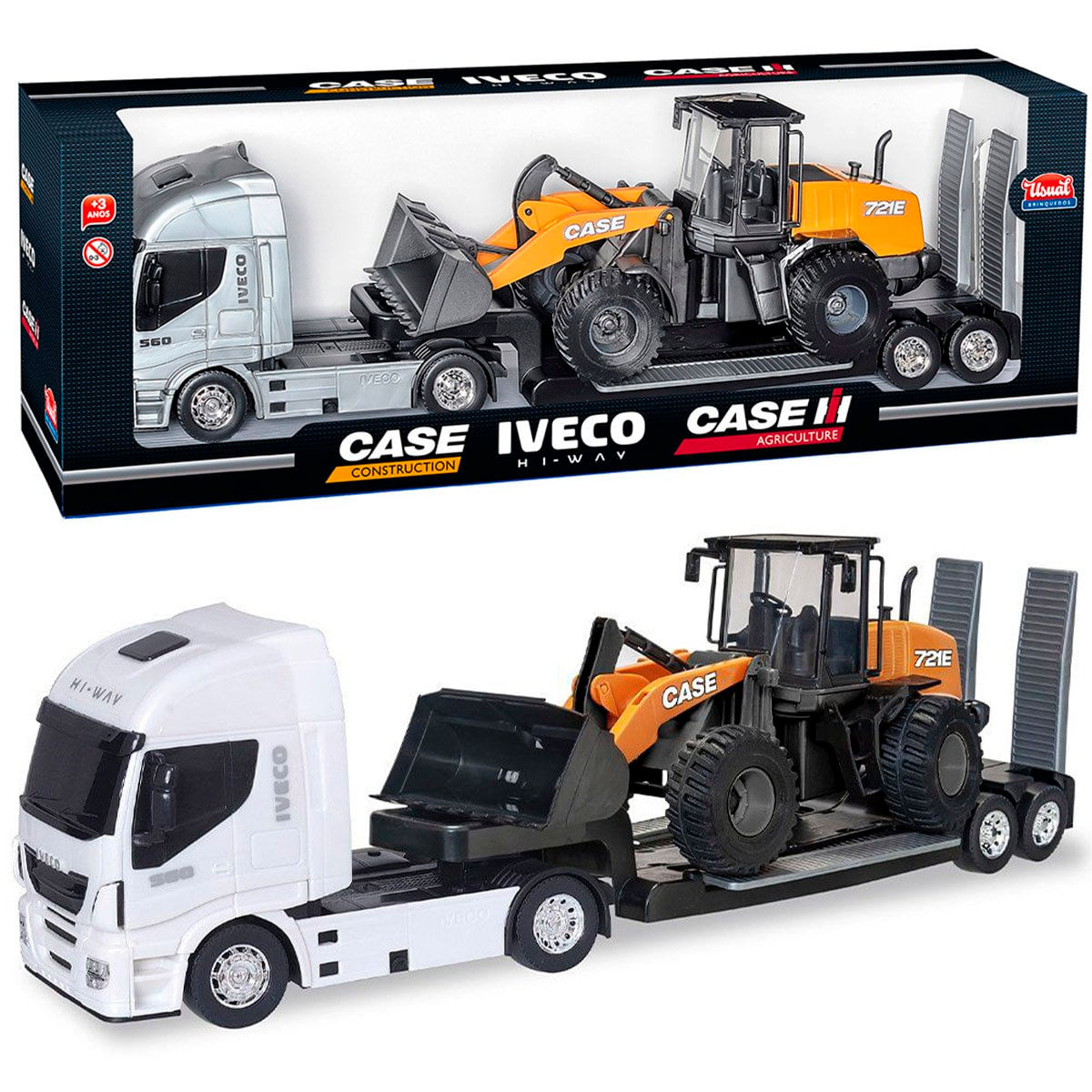 Brinquedo Colecionável Miniatura Caminhão Carregadeira Iveco