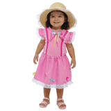 Vestido Festa Junina Bebê Fantasia Caipira Rosa Com Chapéu P