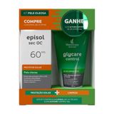 Kit Protetor Solar Episol Sec Oc Fps60 60g+gel De Limpeza Glycare Control 60g