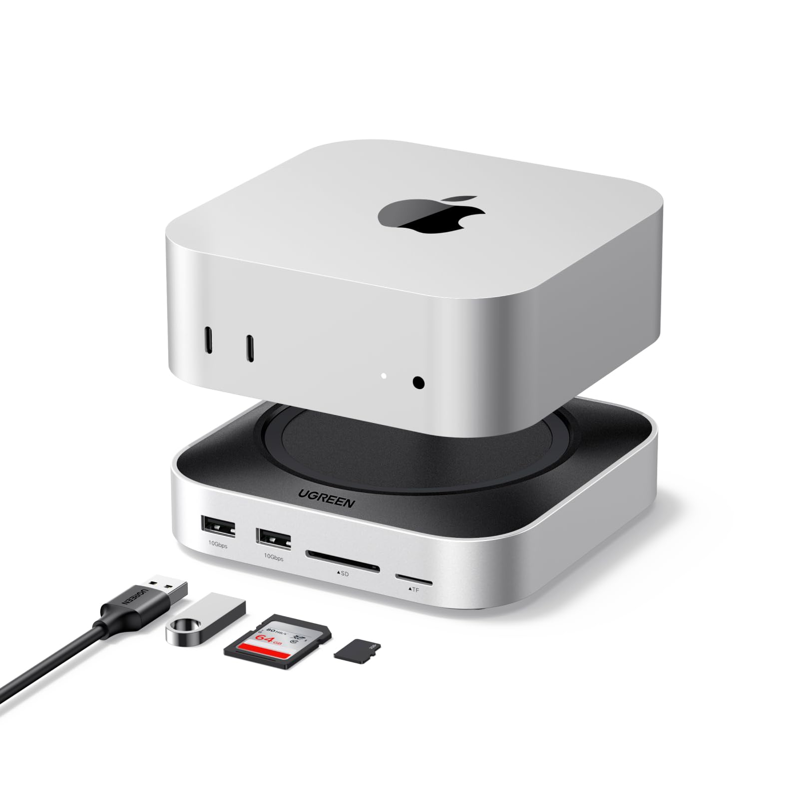 Dock &amp; Stand Com Gabinete Ssd Nvme Para Mac Mini M4
