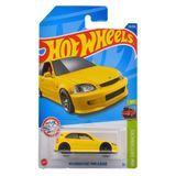 Carro De Brinquedo Hot Wheels 2022 &#39;99 Honda Civic Type R [ek9] Amarelo