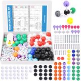 Kit De Modelo Molecular Swpeet 252 Unidades Para Produtos Inorgânicos E Orgânicos