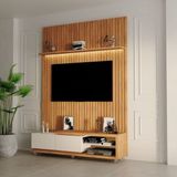 Rack Nobre Com Painel Para Tv Até 75 Polegadas Evolution Carvalho Oro / Off White