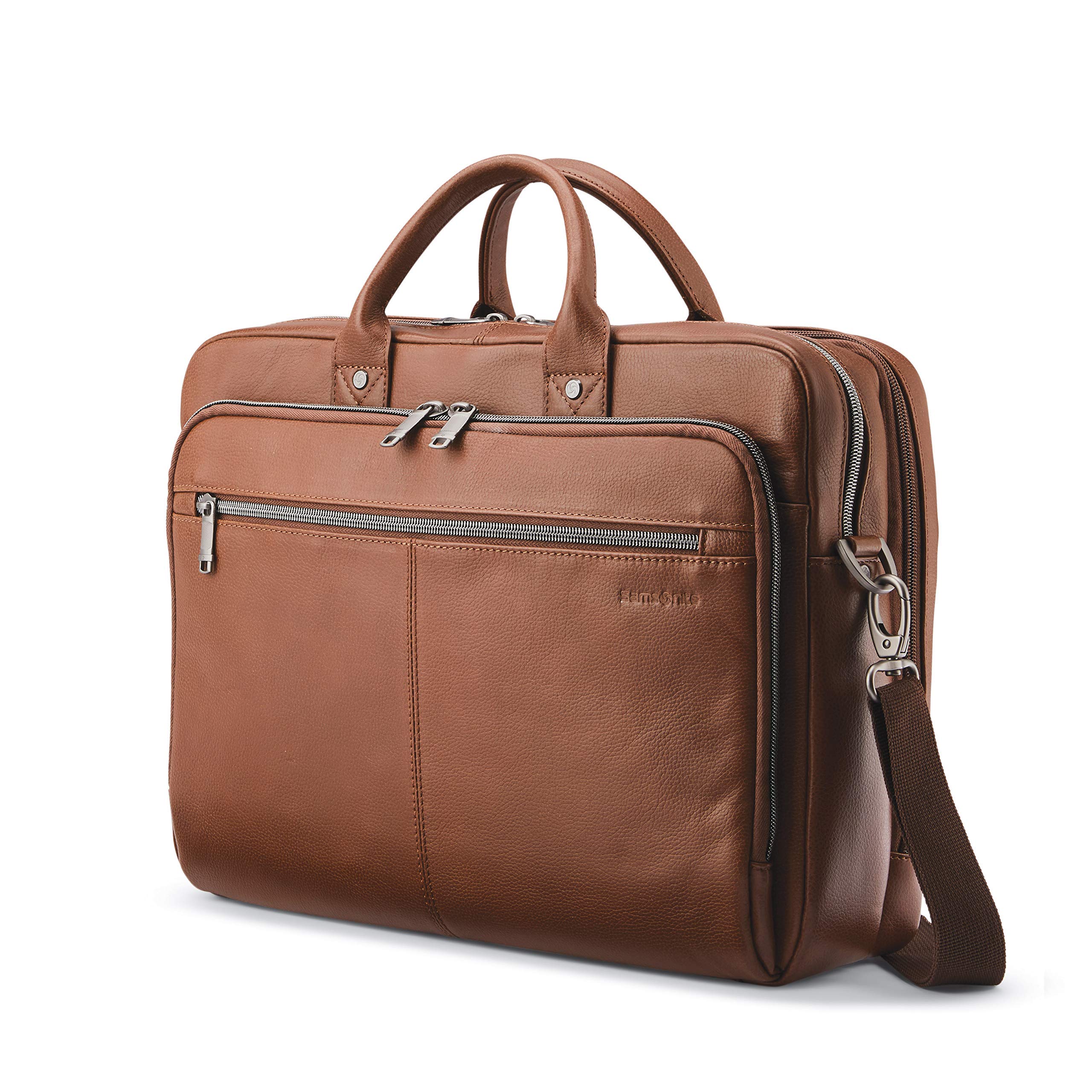 Maleta Samsonite Classic Leather Toploader Cognac