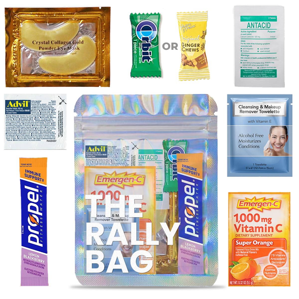 Kit Para Ressaca Real Vitamins The Rally Bag 8 Kits Com 56 Unidades