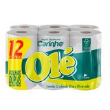 Papel Higiênico Carinho Olé Folha Duplas Neutro 12 Unidades