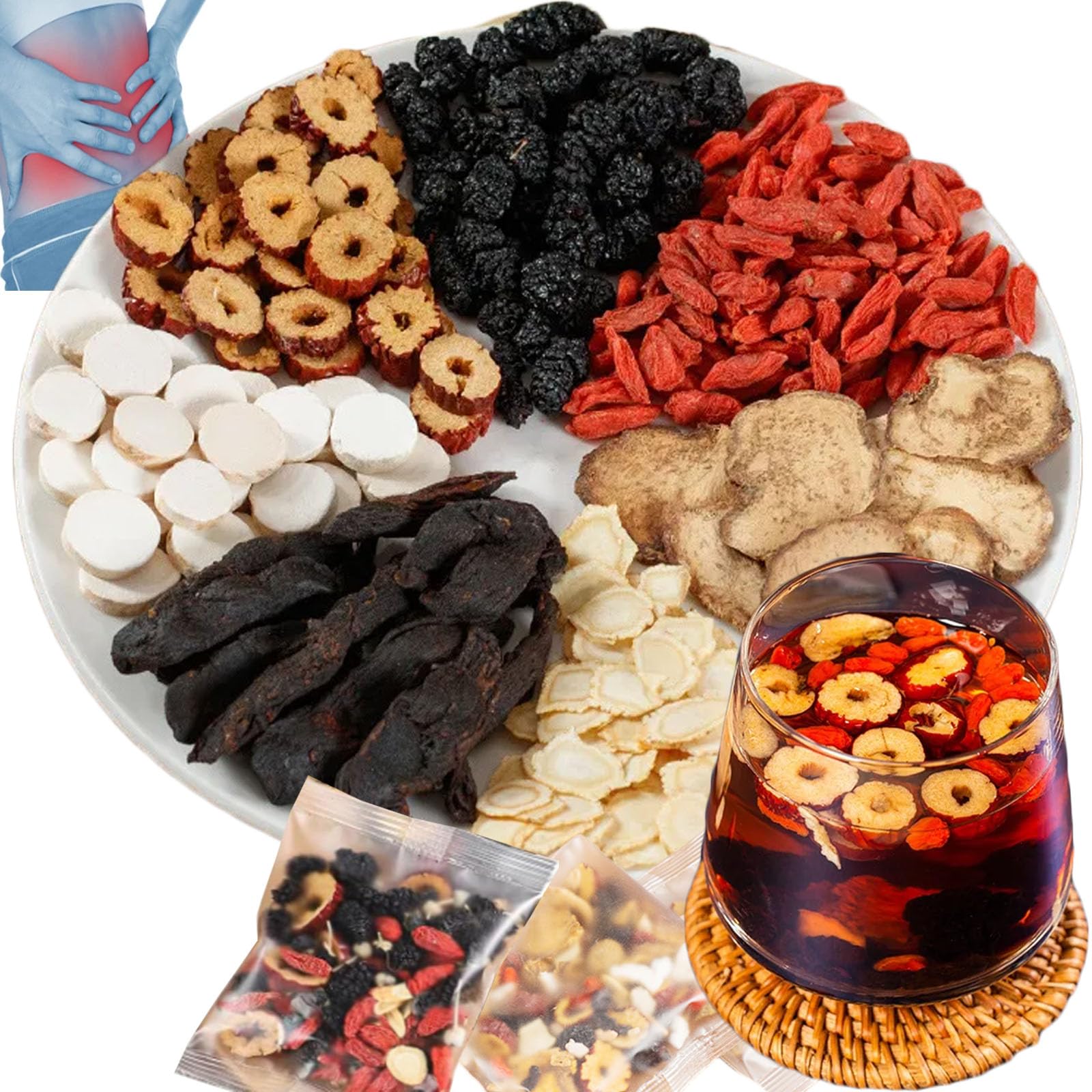 Substituto Do Chá Habohuse Kidney Tea Ginseng Six Treasure