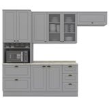 Cozinha Modulada 5 Pecas 272 Cm Ce171 Americana Cinza Calcare Henn