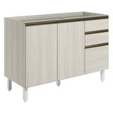 Balcao Para Pia 2p 3g 120cm Mdf Kali 16417 Bianco Toq Bianco Toq Nicioli