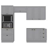 Cozinha Modulada 4 Pecas 272 Cm Ce373 Americana Cinza Calcare Henn