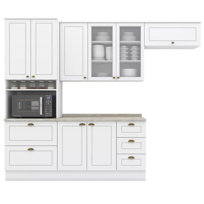 Cozinha Modulada 5 Pecas 272 Cm Ce171 Americana Branco Calcare Henn