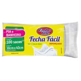 Saco de Lixo Embalixo Pia e Banheiro Fecha Fácil 100 Unidades