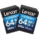 Cartão de Memoria SD 64GB Lexar Platinum II 300x Sdxc 45MB/s Uhs-i/u1 Classe 10