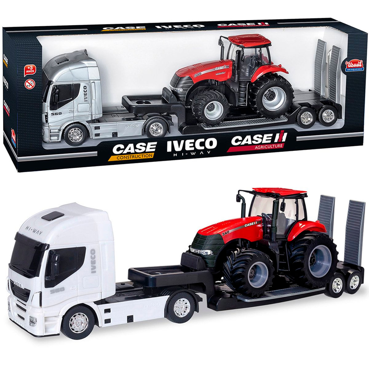 Brinquedo Colecionável Miniatura Caminhão Iveco Trator Case