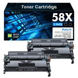 Cartucho De Toner Sudlto 58x Cf258x Preto, Pacote Com 2 Unidades Para Hp