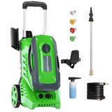 Lavadora De Pressão Elétrica Hongdong 4800psi 3.2gpm Com Canhão De Espuma