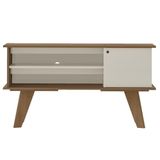 Rack Bancada Para Tv 50 Pol 1p 120 Cm Cinamomo Off White Arly Cinamomo Off White