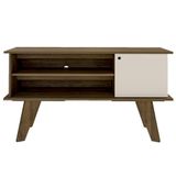 Rack Bancada Para Tv 50 Pol 1p 120 Cm Pinho Off White Arly Pinho Off White