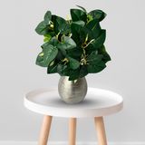 4 Buquês De Peperomia Artificial Com Folhas Realistas Em Silicone Decoração Prática E Elegante