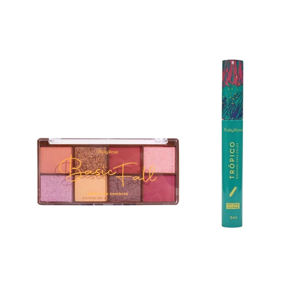 Kit Ruby Rose Paleta De Sombras Basic Fall+máscara Tropico - Carrefour