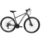 Bicicleta aro 29 Rino Everest 24v Cambios Index - Freio Hidraulico - Trava - Grafite - 21