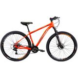 Bicicleta aro 29 Rino Everest 24v Cambios Index - Freio Hidraulico - Trava - Laranja Neon - 19