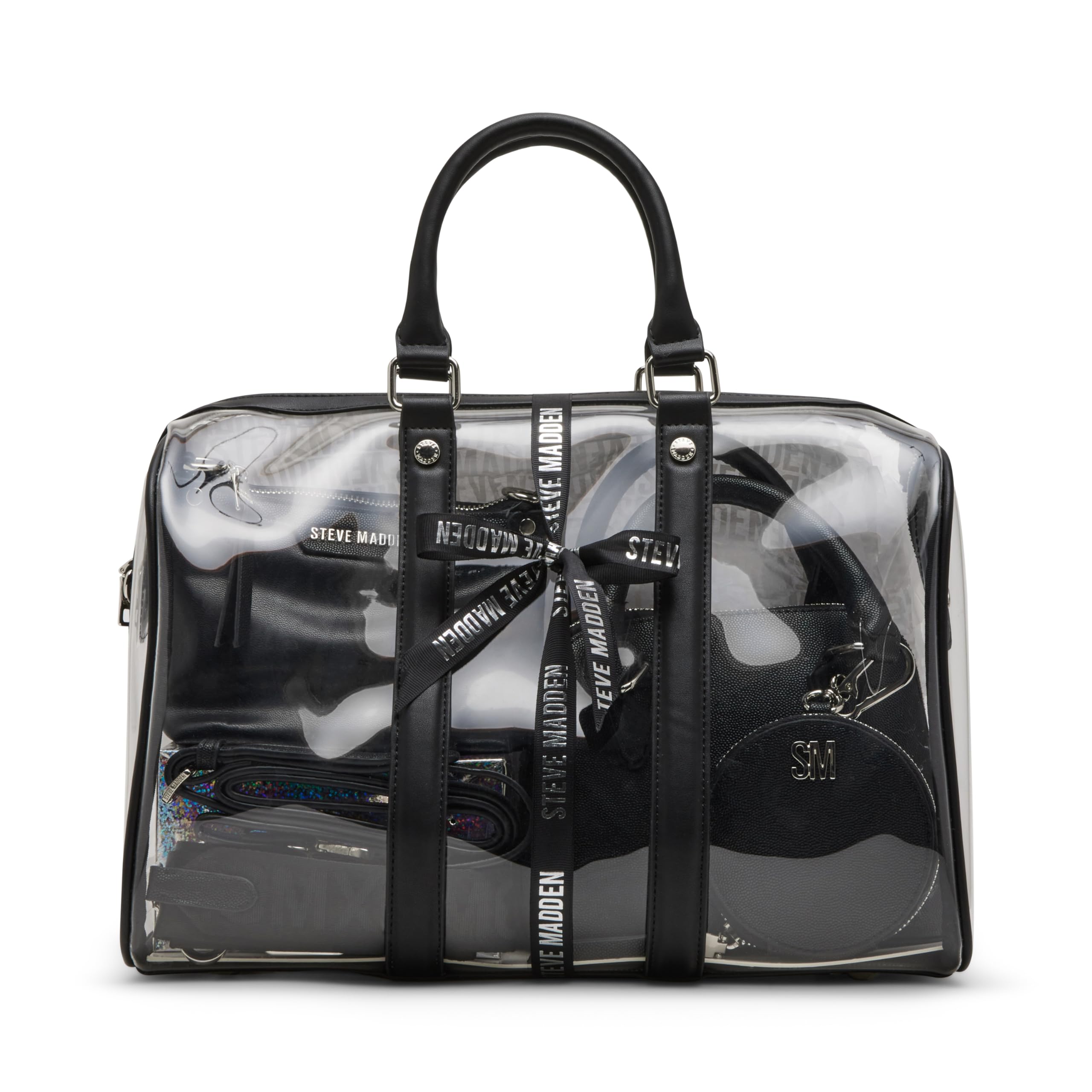 Handbag Bolsa Steve Madden Transparente Women's Bag Rhinestone PVC