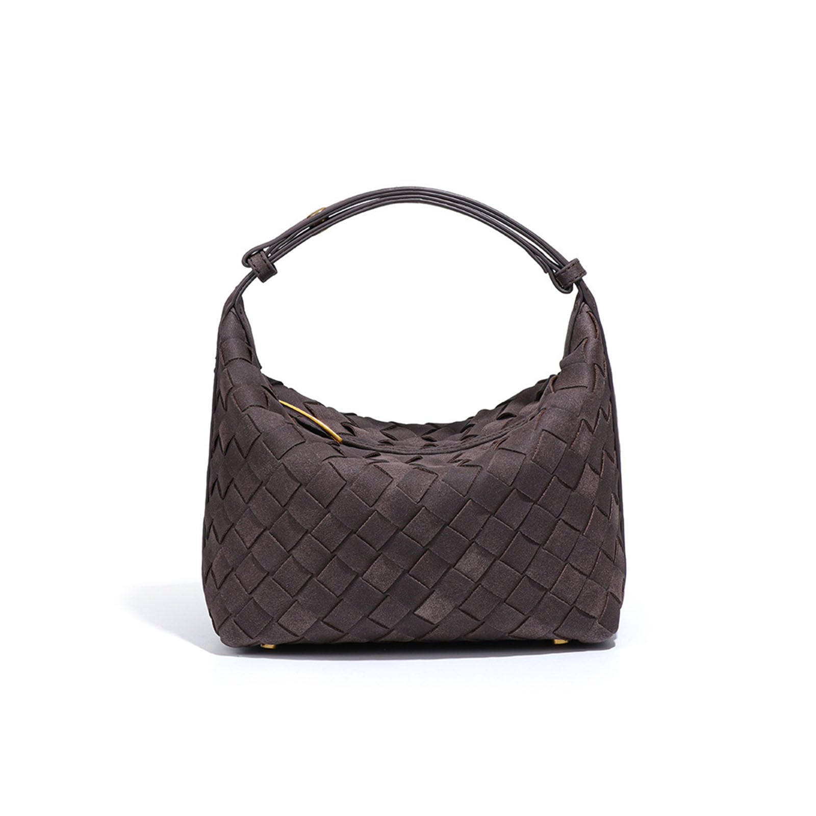 Bolsa De Ombro Rwsefk Luxuosa Em Couro Tecido De Camurça Feminina