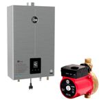 Aquecedor Inox 20 Litros Gn Bivolt + Bomba 120w 127v Rheem