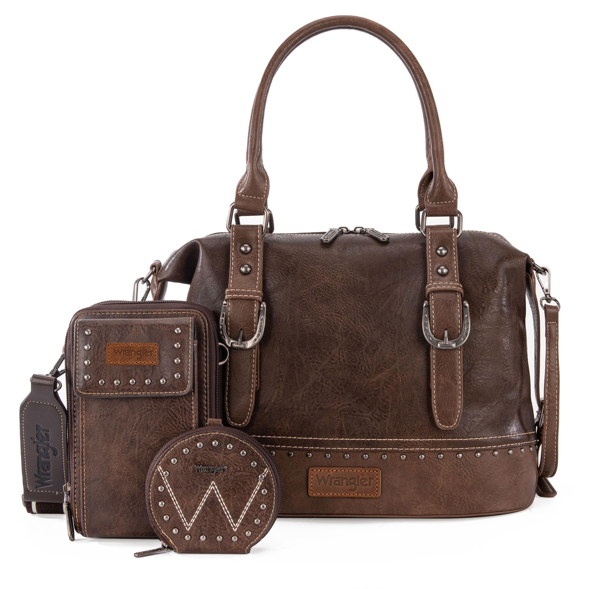 Conjunto De Bolsas Montana West Wrangler Doctor Bag Para Mulheres, 3 Unidades