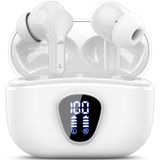 Fones De Ouvido Sem Fio Besnoow Bluetooth 5.4 Hifi Stereo Branco Roxo