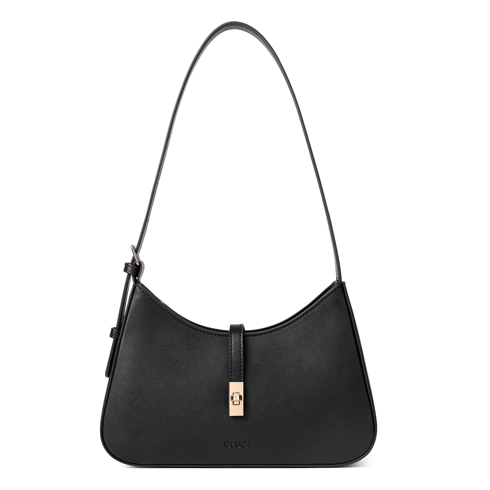 Bolsa De Ombro Cluci Para Mulheres Em Couro Vegano Preta