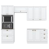 Cozinha Modulada 4 Pecas 272 Cm Ce373 Americana Branco Calcare Henn Branco Calcare