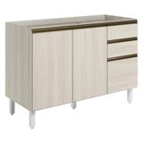 Balcao Para Pia 2p 3g 120cm Mdf Kali 16417 Bianco Toq Bianco Toq Nicioli Bianco Toq Bianco Toq
