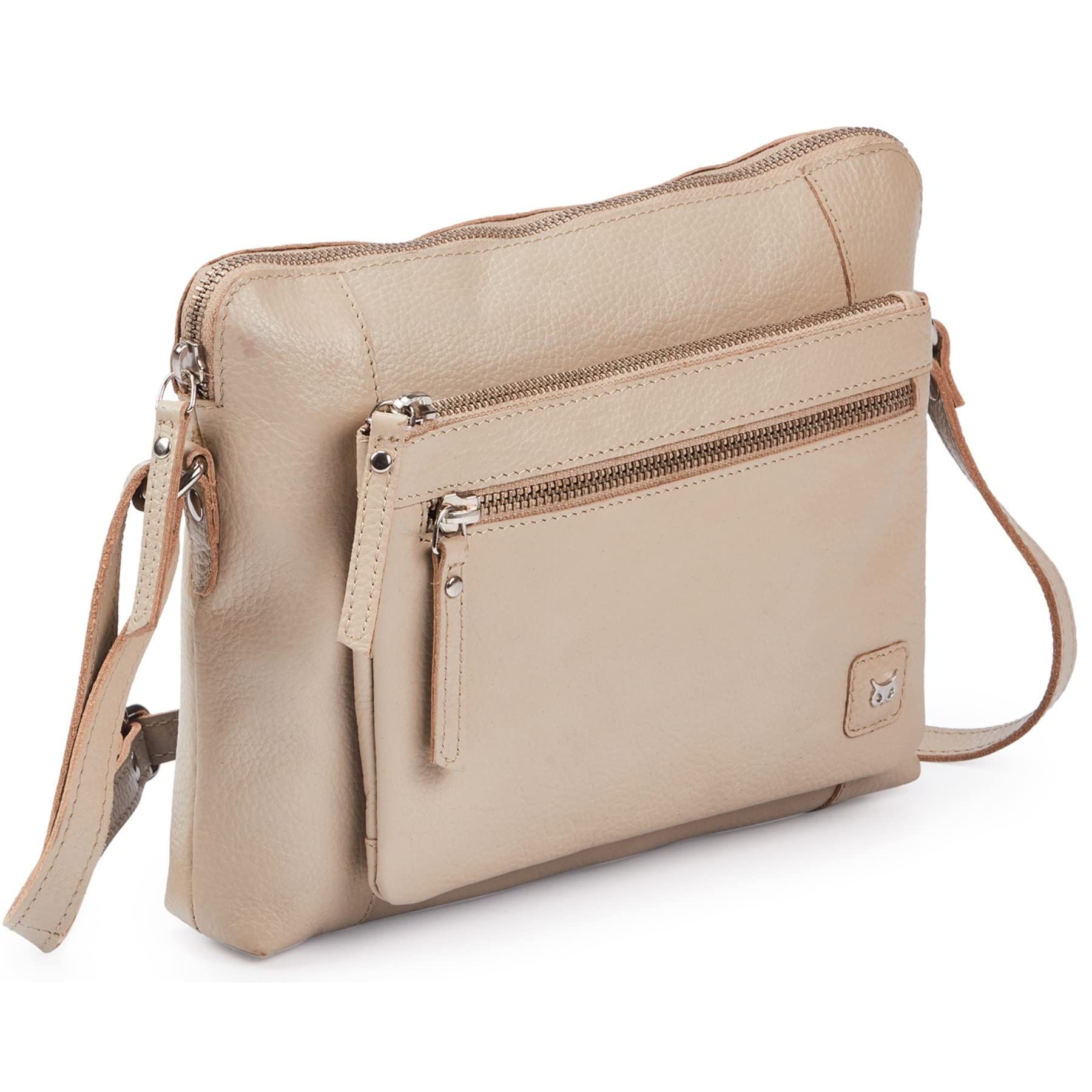 Bolsa Tiracolo Wise Owl Accessories Small Leather Bege