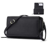 Bolsa Crossbody Ronsin Wristlet Wallet Card Rfid Preta Para Mulheres