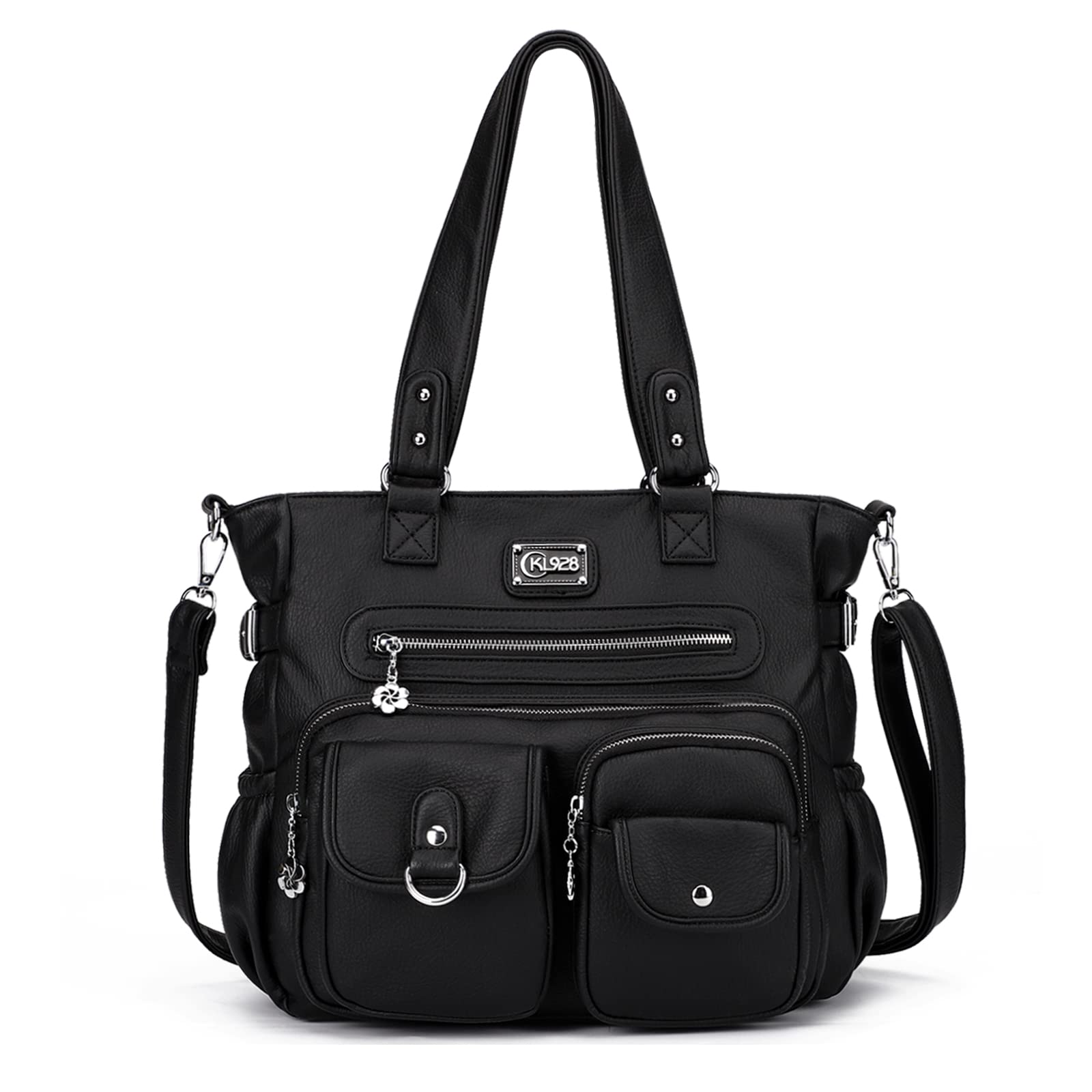 Bolsa De Ombro Kl928, Bolsas Grandes Para Mulheres, Bolsas Pretas