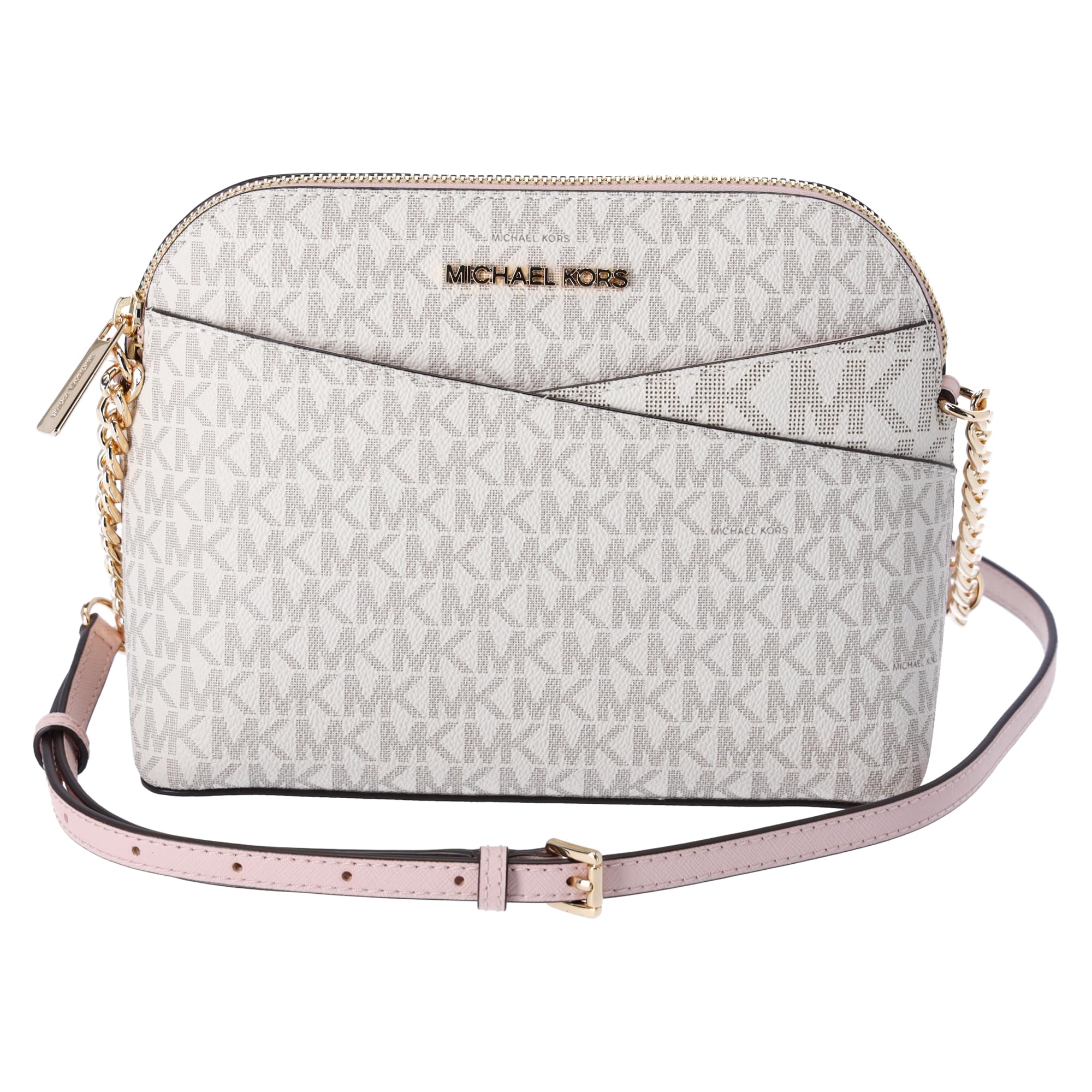 Bolsa Tiracolo Michael Kors Jet Set Medium Dome Vanilla