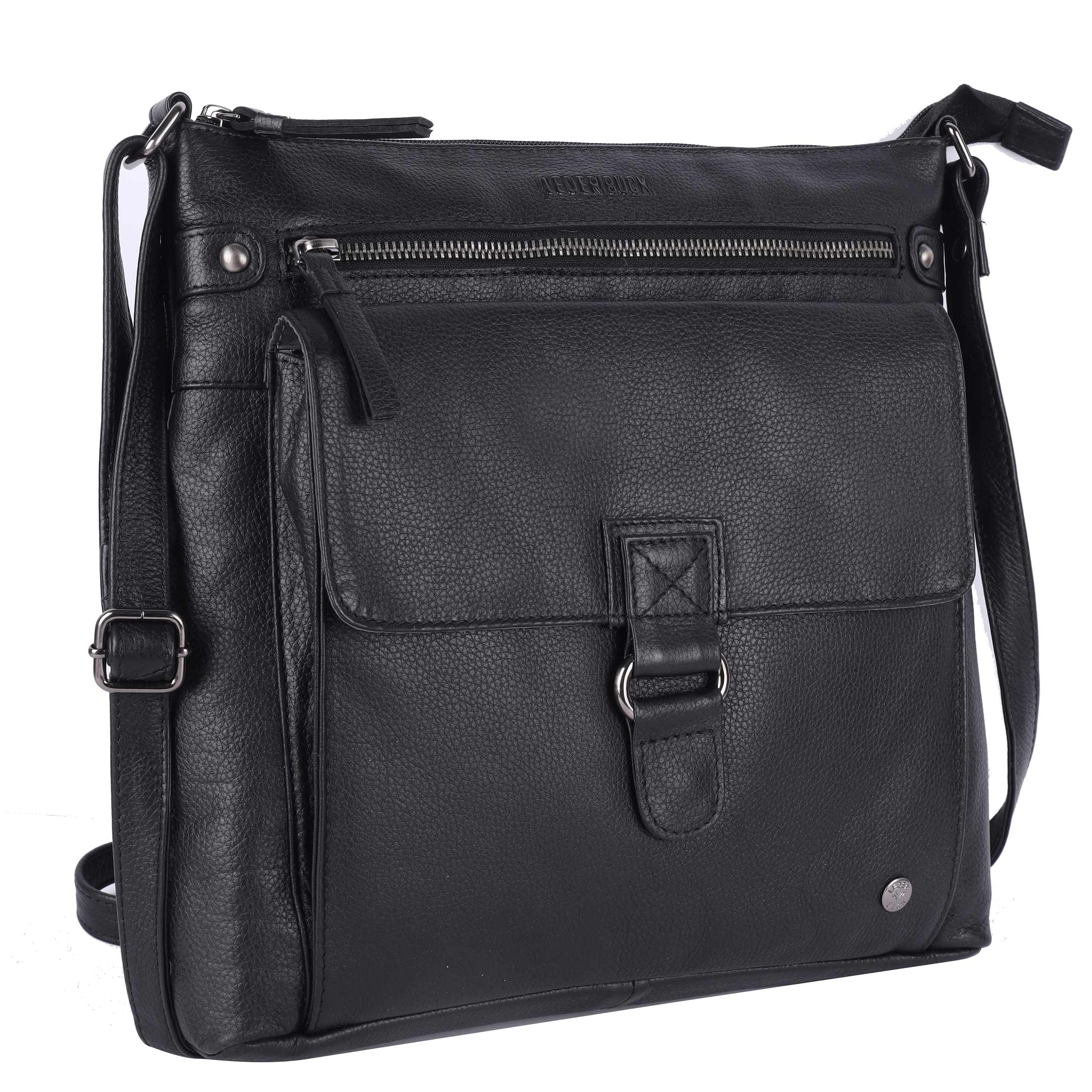 Bolsa Transversal Lederbuck Shirley Large Em Couro Macio