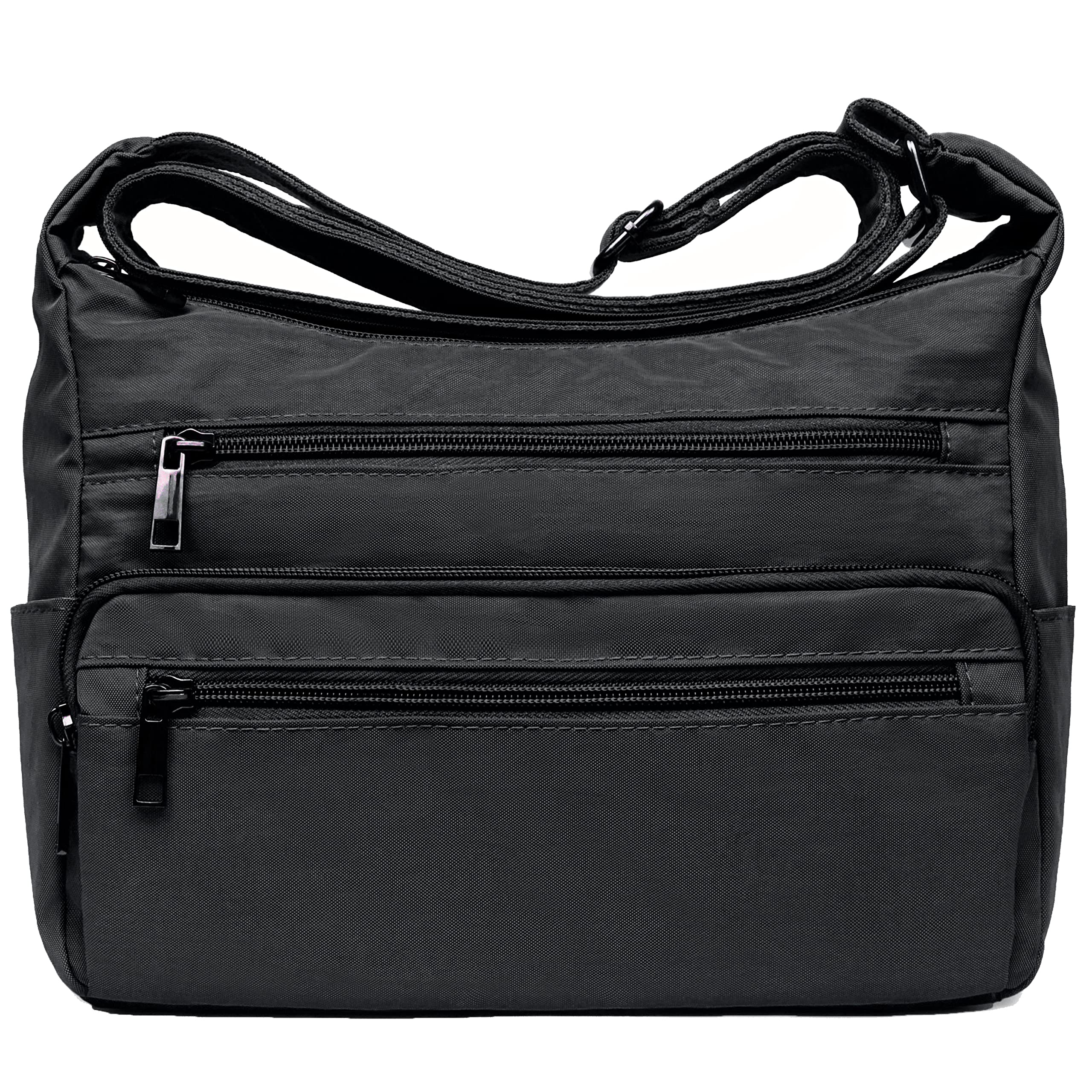 Bolsa Transversal Volganik Rock Rfid Nylon Para Mulheres Preta