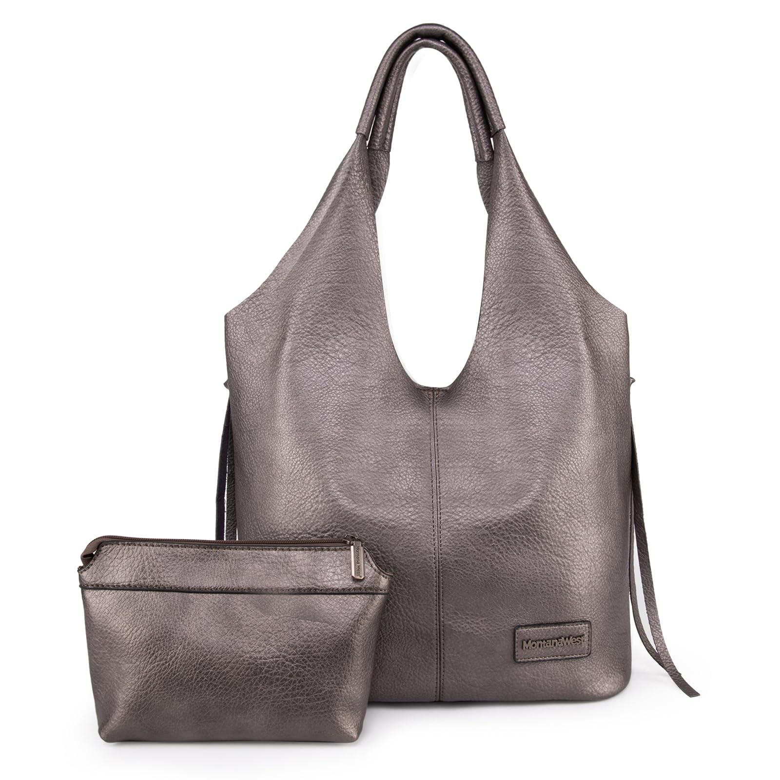 Bolsa Montana West Slouchy Hobo Vegan Leather Preta